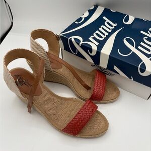 Lucky Brand Tomato Buckley Woven Sandals Size 10